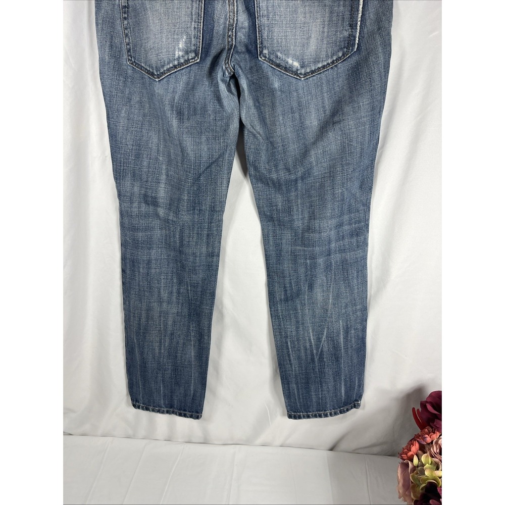 Ann Taylor LOFT Jeans Womens 0 Blue Boyfriend Button Fly Distressed 25/0 - Picture 11 of 16